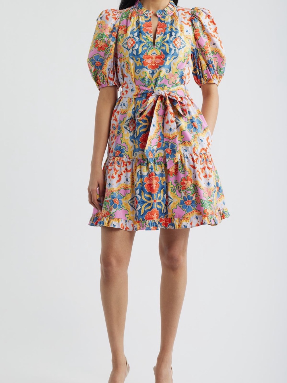 Vince Camuto Floral Print Tiered Shift Dress – Women’s Size 6 – NWOT